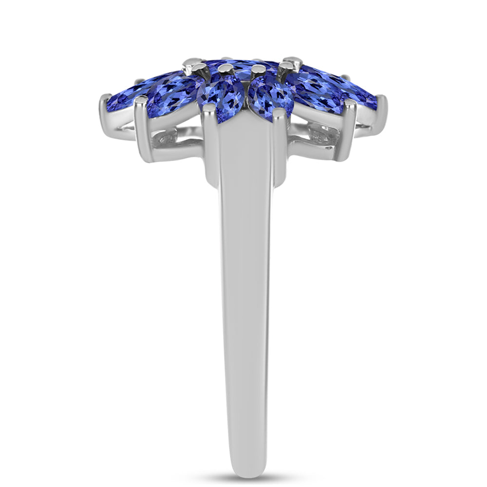 Anel de Prata com Tanzanite AAA  Contraste: Cabeca de Veado (800) 4 