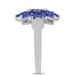 Anel de Prata com Tanzanite AAA  Contraste: Cabeca de Veado (800)