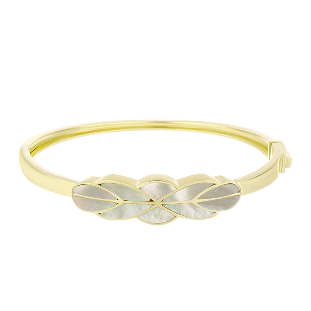 Pulseira de Prata com Banho de Ouro com Mãe de Pérola  Contraste: Cabeca de Veado (800) 1 