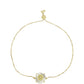 Pulseira de Prata com Banho de Ouro com Mãe de Pérola  Contraste: Cabeca de Veado (800)