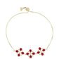 Pulseira de Prata com Banho de Ouro com Rubi de Madagáscar  Contraste: Cabeca de Veado (800)