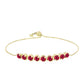 Pulseira de Prata com Banho de Ouro com Rubi de Madagáscar  Contraste: Cabeca de Veado (800)