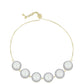 Pulseira de Prata com Banho de Ouro com Pérola Branca de Água Doce e Topázio Branco  Contraste: Cabeca de Veado (800)