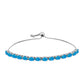 Pulseira de Prata com Opala Azul Paraib da Etiópia  Contraste: Cabeca de Veado (800)