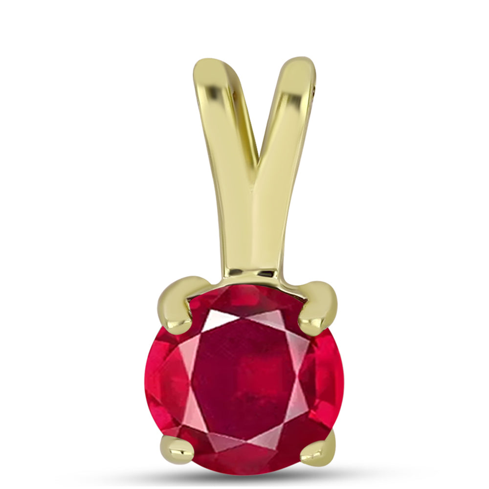 Pendente de Prata com Banho de Ouro com Rubi de Madagáscar 1 