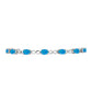 Pulseira de Prata com Opala Azul Paraib da Etiópia  Contraste: Cabeca de Veado (800)