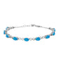Pulseira de Prata com Opala Azul Paraib da Etiópia  Contraste: Cabeca de Veado (800)
