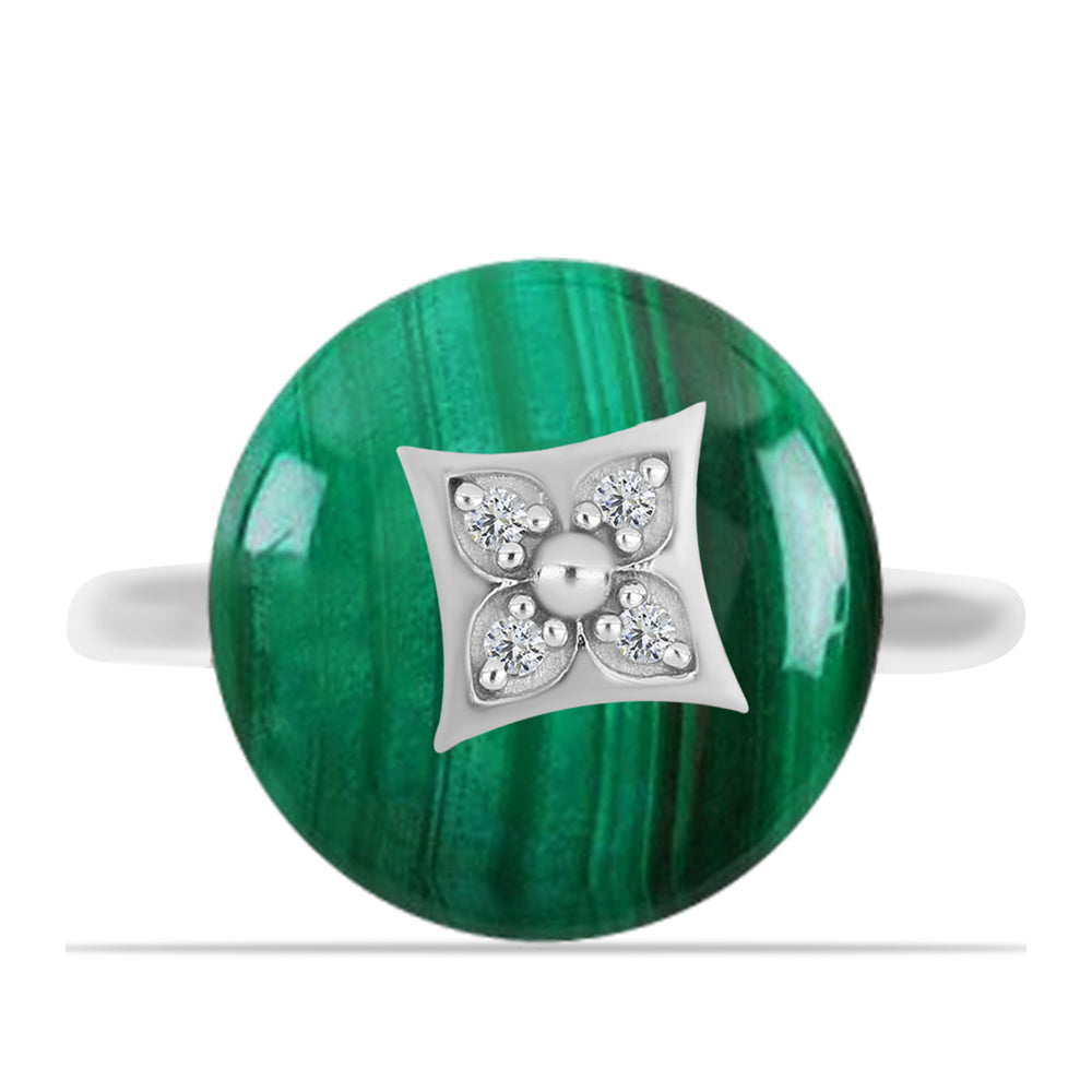 Anel de Prata com Labradorite de Gullgruvene e Topázio Branco  Contraste: Cabeca de Veado (800) 2 