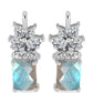 Brincos de Prata com Labradorite de Gullgruvene e Topázio Branco