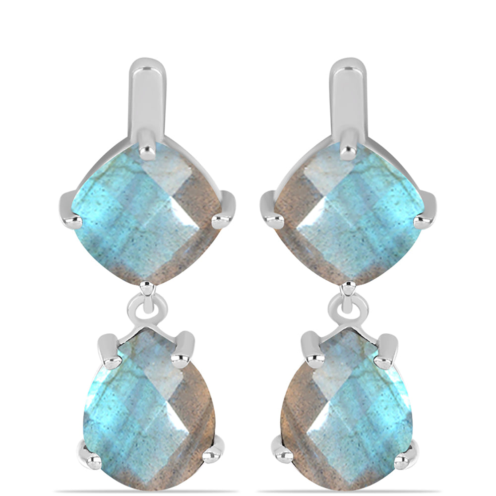 Brincos de Prata com Labradorite de Gullgruvene