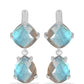 Brincos de Prata com Labradorite de Gullgruvene