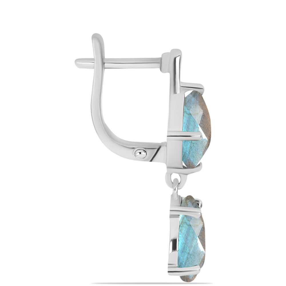 Brincos de Prata com Labradorite de Gullgruvene