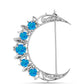 Alfinete de Prata com Opala Azul Paraib da Etiópia  Contraste: Cabeca de Veado (800)