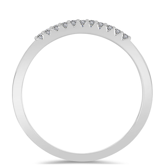 Anel de Prata com Diamante Branco