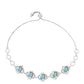 Pulseira de Prata com Labradorite de Gullgruvene e Topázio Branco  Contraste: Cabeca de Veado (800)