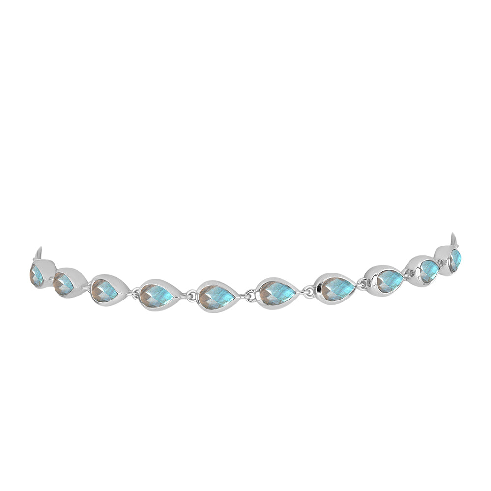 Pulseira de Prata com Labradorite de Gullgruvene  Contraste: Cabeca de Veado (800) 2 