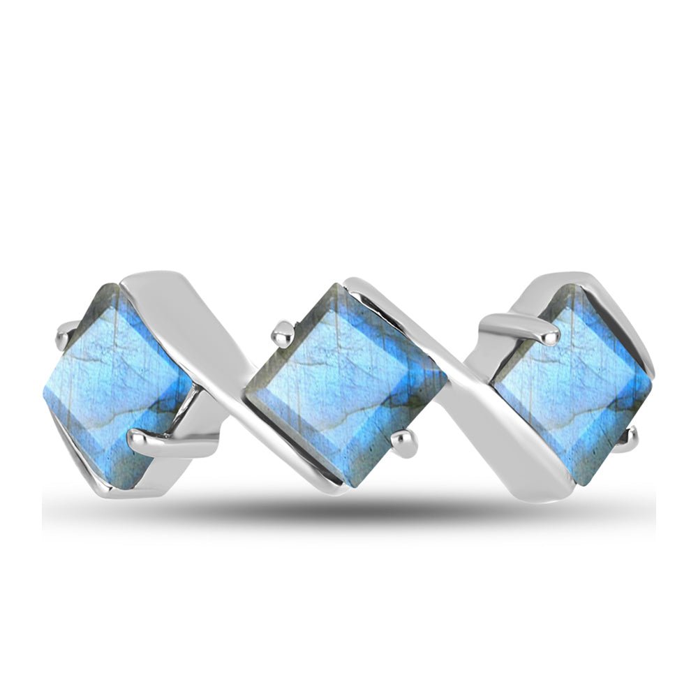 Anel de Prata com Labradorite de Gullgruvene 1 