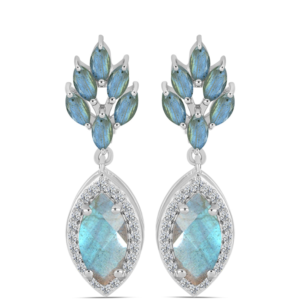 Brincos de Prata com Labradorite de Gullgruvene 1 
