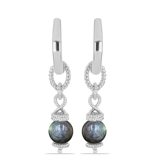 Brincos de Prata com Labradorite de Gullgruvene