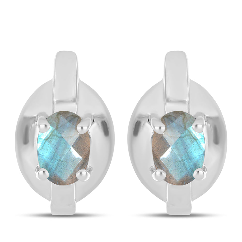 Brincos de Prata com Labradorite de Gullgruvene 1 