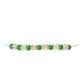 Pulseira de Prata com Banho de Ouro com Esmeralda do Brasil e Topázio Branco  Contraste: Cabeca de Veado (800)