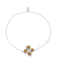 Pulseira de Prata com Drusa Dourada e Topázio Branco  Contraste: Cabeca de Veado (800)