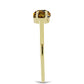Anel de Prata com Banho de Ouro com Quartzo Cognac