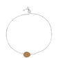 Pulseira de Prata com Drusa Dourada  Contraste: Cabeca de Veado (800)