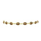 Pulseira de Prata com Banho de Ouro com Quartzo Cognac  Contraste: Cabeca de Veado (800)