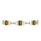 Pulseira de Prata com Banho de Ouro com Quartzo Cognac e Topázio Branco  Contraste: Cabeca de Veado (800)
