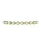 Pulseira de Prata com Banho de Ouro com Pedra da Lua Arco-íris e Topázio Branco  Contraste: Cabeca de Veado (800)