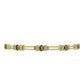 Pulseira de Prata com Banho de Ouro com Quartzo Cognac e Topázio Branco  Contraste: Cabeca de Veado (800)