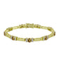 Pulseira de Prata com Banho de Ouro com Quartzo Cognac e Topázio Branco  Contraste: Cabeca de Veado (800)