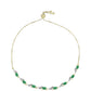 Pulseira de Prata com Banho de Ouro com Esmeralda do Brasil e Topázio Branco  Contraste: Cabeca de Veado (800)