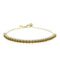 Pulseira de Prata com Banho de Ouro com Quartzo Cognac  Contraste: Cabeca de Veado (800)