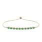 Pulseira de Prata com Banho de Ouro com Esmeralda do Brasil e Topázio Branco  Contraste: Cabeca de Veado (800)