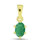 Pendente de Prata com Banho de Ouro com Esmeralda do Brasil