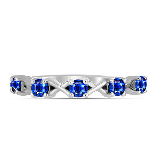 Anel de Prata com Safira Azul Australiana