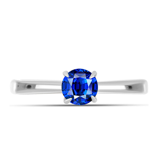 Anel de Prata com Safira Azul Australiana