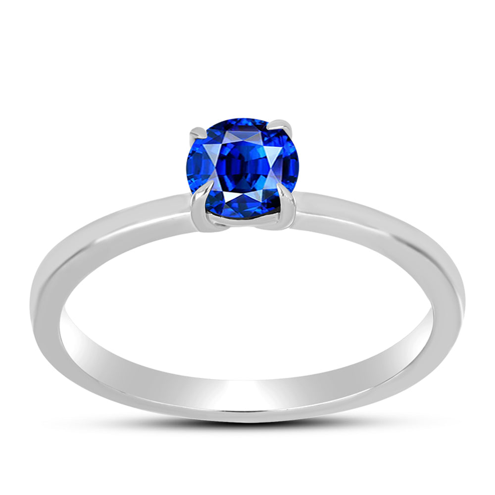 Anel de Prata com Safira Azul Australiana