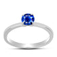 Anel de Prata com Safira Azul Australiana