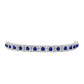 Pulseira de Prata com Safira Azul Australiana e Topázio Branco  Contraste: Cabeca de Veado (800)