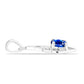Pendente de Prata com Safira Azul Australiana