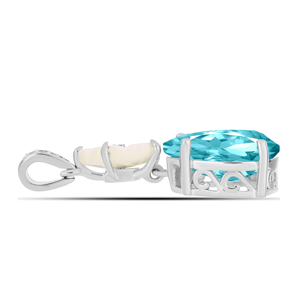 Pendente de Prata com Quartzo de Paraíba