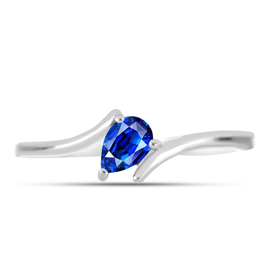Anel de Prata com Safira Azul Australiana