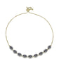 Pulseira de Prata com Banho de Ouro com Topázio Místico e Topázio Branco  Contraste: Cabeca de Veado (800)