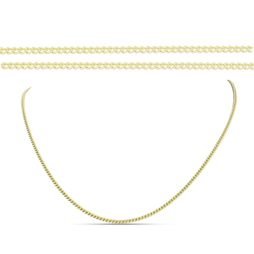 Corrente de Prata com Banho de Ouro  Contraste: Cabeca de Veado (800) 1 