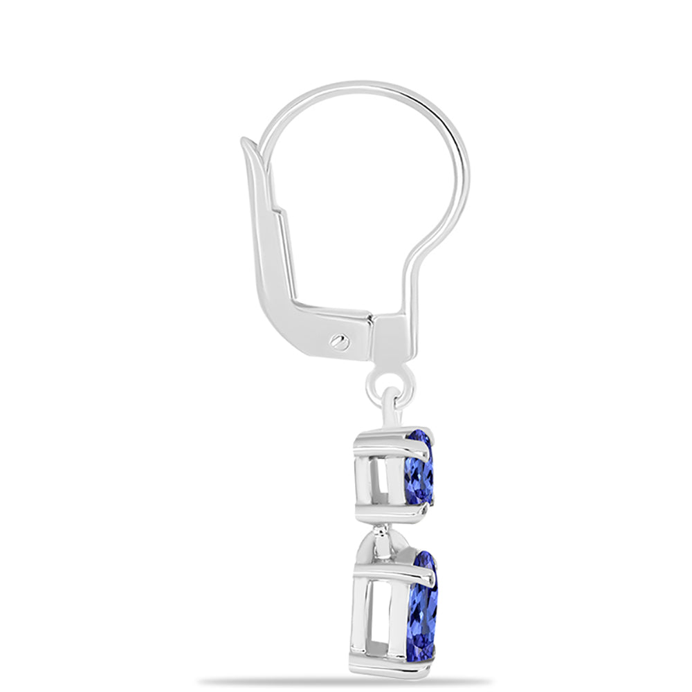 Brincos de Prata com Tanzanite AAA
