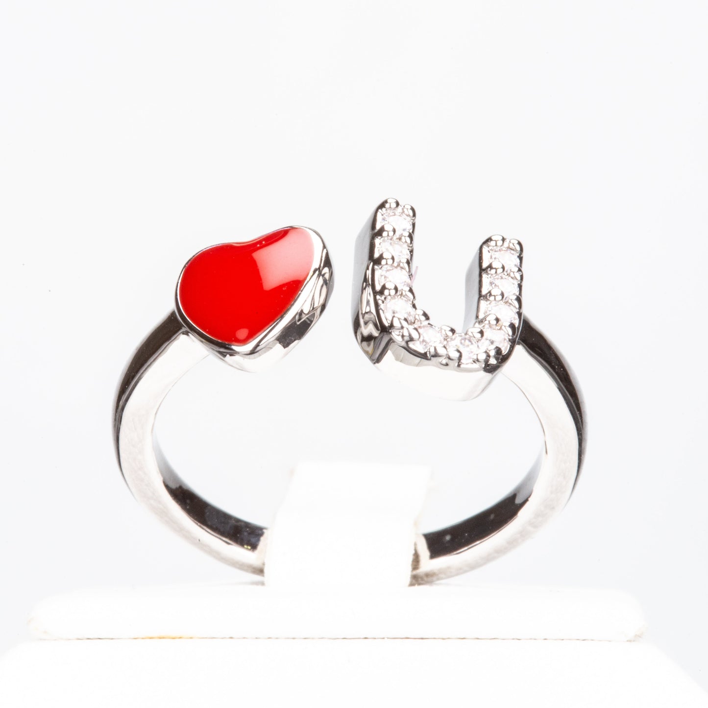 Anel de Liga de Ouro com Cristal Emporia® Vermelho