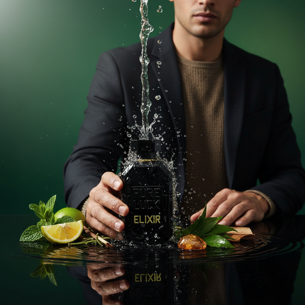 Linn Young EDT 100 ml "Pure Luck Elixir" – fragrância amadeirada e aromática